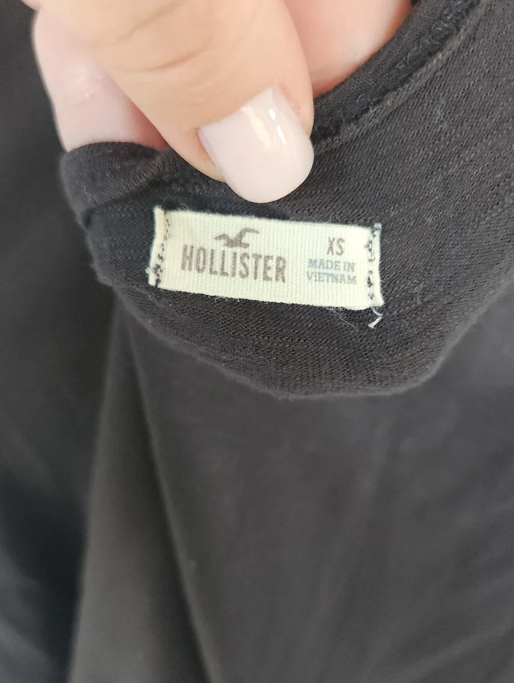 Hollister Black Open Back Swimming Suit Cover Up Mini Dress XS-M Lightweight